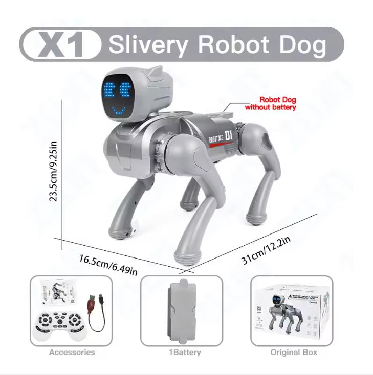 X1 RC AI Smart RC Robot Dog Toys Voice Command Programmable With Singing and Dancing Remote Control Toy Best Gift for Kids
X1 RC AI Smart RC Robot Dog Toys Voice Command Programmable With Singing and Dancing Remote Control Toy Best Gift for Kids