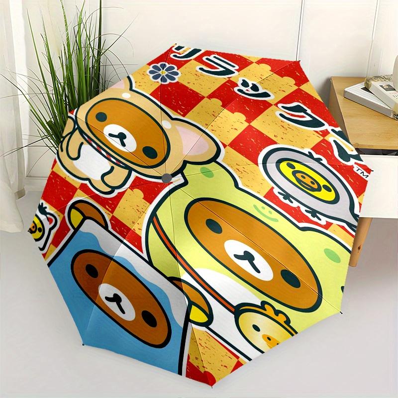 Rilakkuma,Bear Automatic Folding Umbrella Simple 8 Rib Design, Bright Cartoon Pattern, Durable Iron Frame, Suitable For Travel, Outdoor, Bea
Rilakkuma,Bear Automatic Folding Umbrella Simple 8 Rib Design, Bright Cartoon Pattern, Durable Iron Frame, Suitable For Travel, Outdoor, Bea