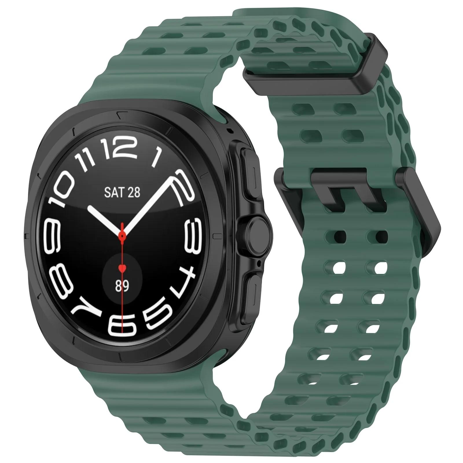 Marine Band for Samsung Galaxy watch Ultra 47mm 47 mm accessories watchband silicone sport bracelet correa Galaxy watch 7 Strap Galaxy watch Ultra темно-зеленого
Marine Band for Samsung Galaxy watch Ultra 47mm 47 mm accessories watchband silicone sport bracelet correa Galaxy watch 7 Strap Galaxy watch Ultra темно-зеленого