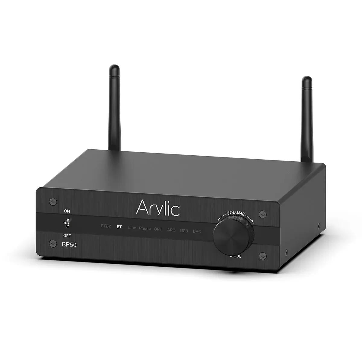 Arylic BP50 Bluetooth стерео aptx HD аудио предусилитель приемник 2.1 канальный мини класс D интегрированный усилитель для домашних колонок
Arylic BP50 Bluetooth стерео aptx HD аудио предусилитель приемник 2.1 канальный мини класс D интегрированный усилитель для домашних колонок
