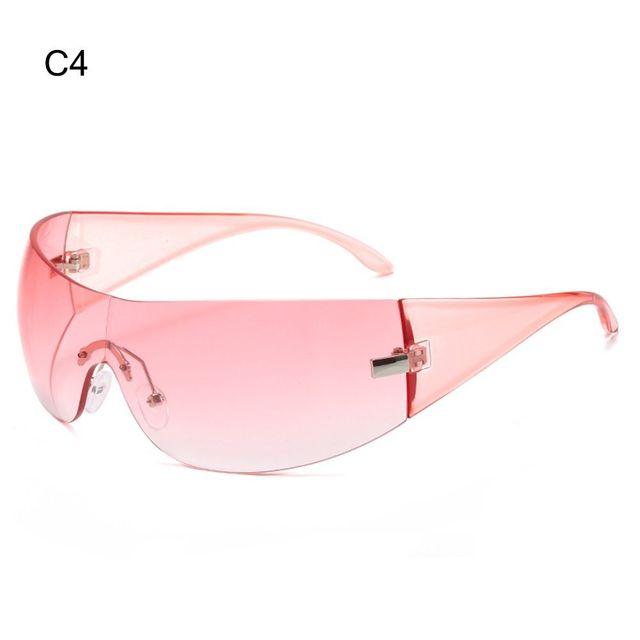 Модные солнцезащитные очки Y2k для женщин и мужчин без оправы, солнцезащитные очки футуристического цельного оттенка, модные солнцезащитные очки в стиле хип-хоп
Модные солнцезащитные очки Y2k для женщин и мужчин без оправы, солнцезащитные очки футуристического цельного оттенка, модные солнцезащитные очки в стиле хип-хоп