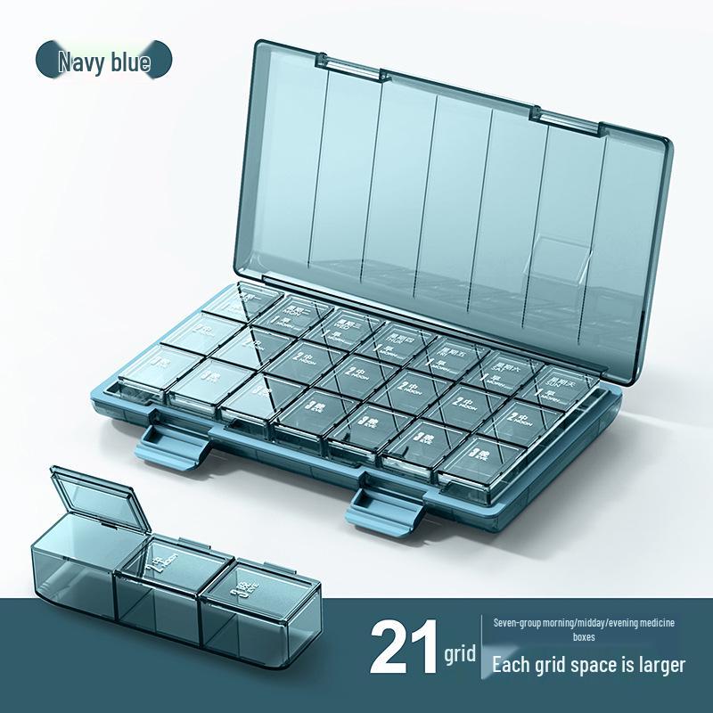 Jin Long Xing Portable Weekly Pill Organizer: Compact 7-Day Medicine Box with Dividers
Jin Long Xing Portable Weekly Pill Organizer: Compact 7-Day Medicine Box with Dividers