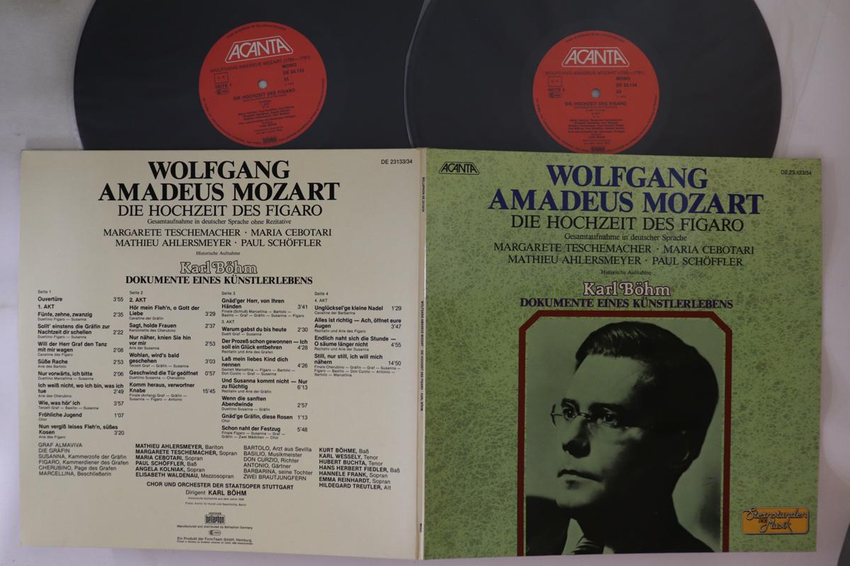 LP Record KARL BOHM - Mozart: Die Hochzeit Des Figaro DE2313334 ACANTA Germany Classical Used
LP Record KARL BOHM - Mozart: Die Hochzeit Des Figaro DE2313334 ACANTA Germany Classical Used