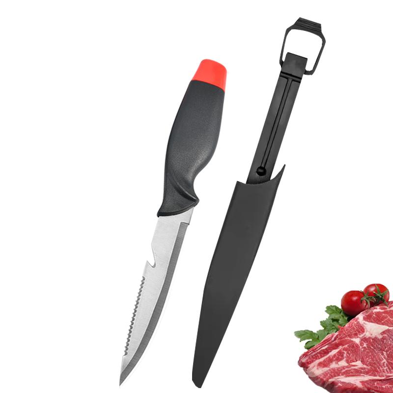 Stainless Steel Fish Filleting Knife Meat Cutting Fish Killing Knives Multifunctional Fruit Knife Sharp Butcher Knife with Cover
Stainless Steel Fish Filleting Knife Meat Cutting Fish Killing Knives Multifunctional Fruit Knife Sharp Butcher Knife with Cover