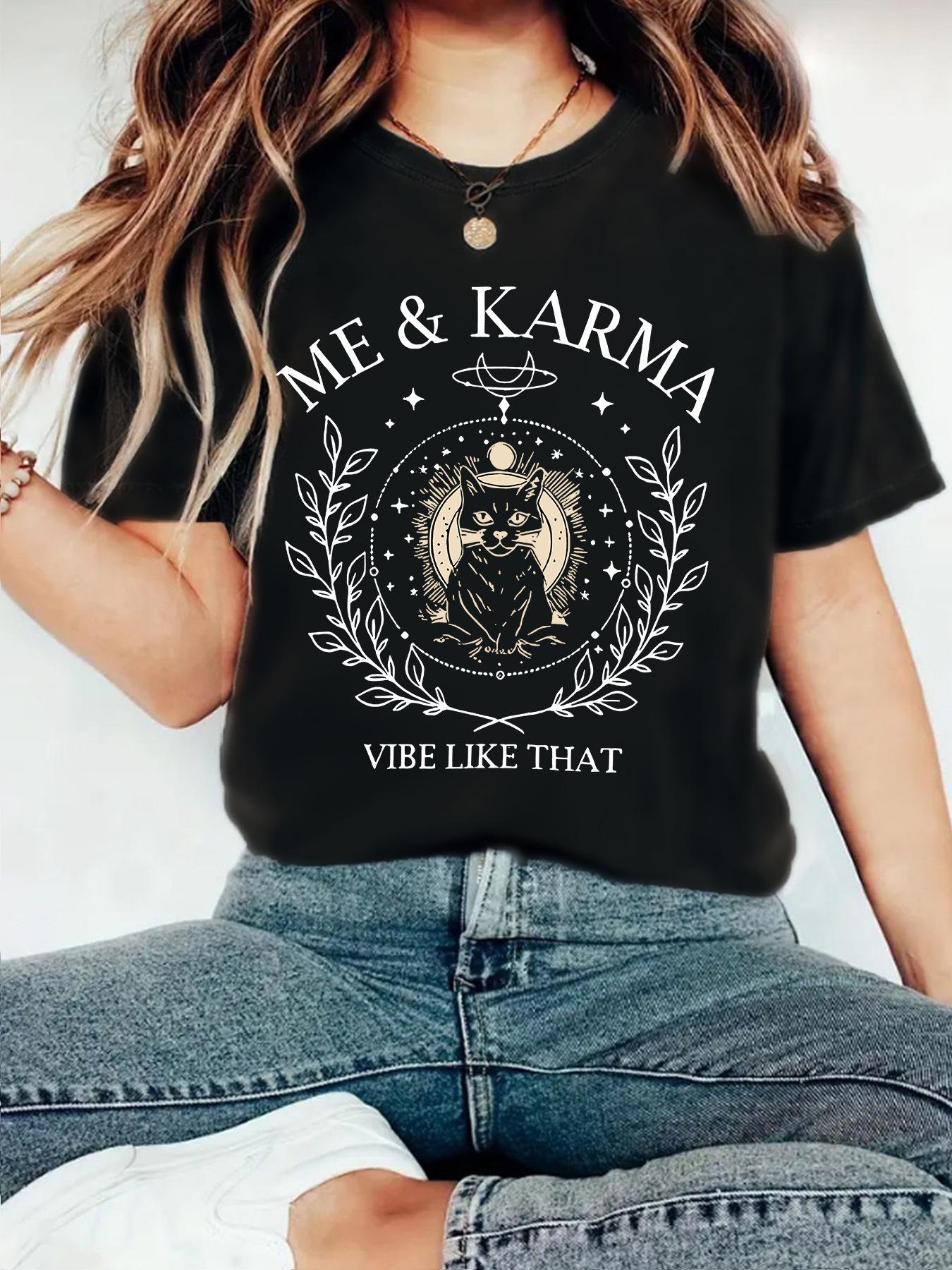 Women s European Style Cat Print Round Neck Short Sleeve T-shirt - ME KARMA Summer Comfort Large
Women s European Style Cat Print Round Neck Short Sleeve T-shirt - ME KARMA Summer Comfort Large