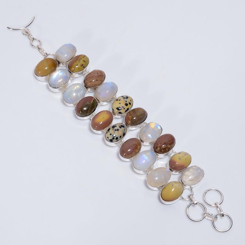 Dazzling A One Qualite 100% Natural Cherry Creek Jasper Moonstone Oval Ethnic Handmade Jewelry 925 Steling Silver Bracelet 6-8 WSJ-5098 срібний
Dazzling A One Qualite 100% Natural Cherry Creek Jasper Moonstone Oval Ethnic Handmade Jewelry 925 Steling Silver Bracelet 6-8 WSJ-5098 срібний
