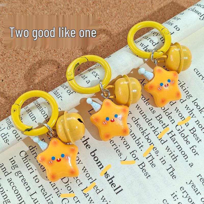 Star Jingle Bell Keychain Pendant - Cute Cartoon Bag Charm for Men, Women, Couples 1 Star Jingle Bell
Star Jingle Bell Keychain Pendant - Cute Cartoon Bag Charm for Men, Women, Couples 1 Star Jingle Bell