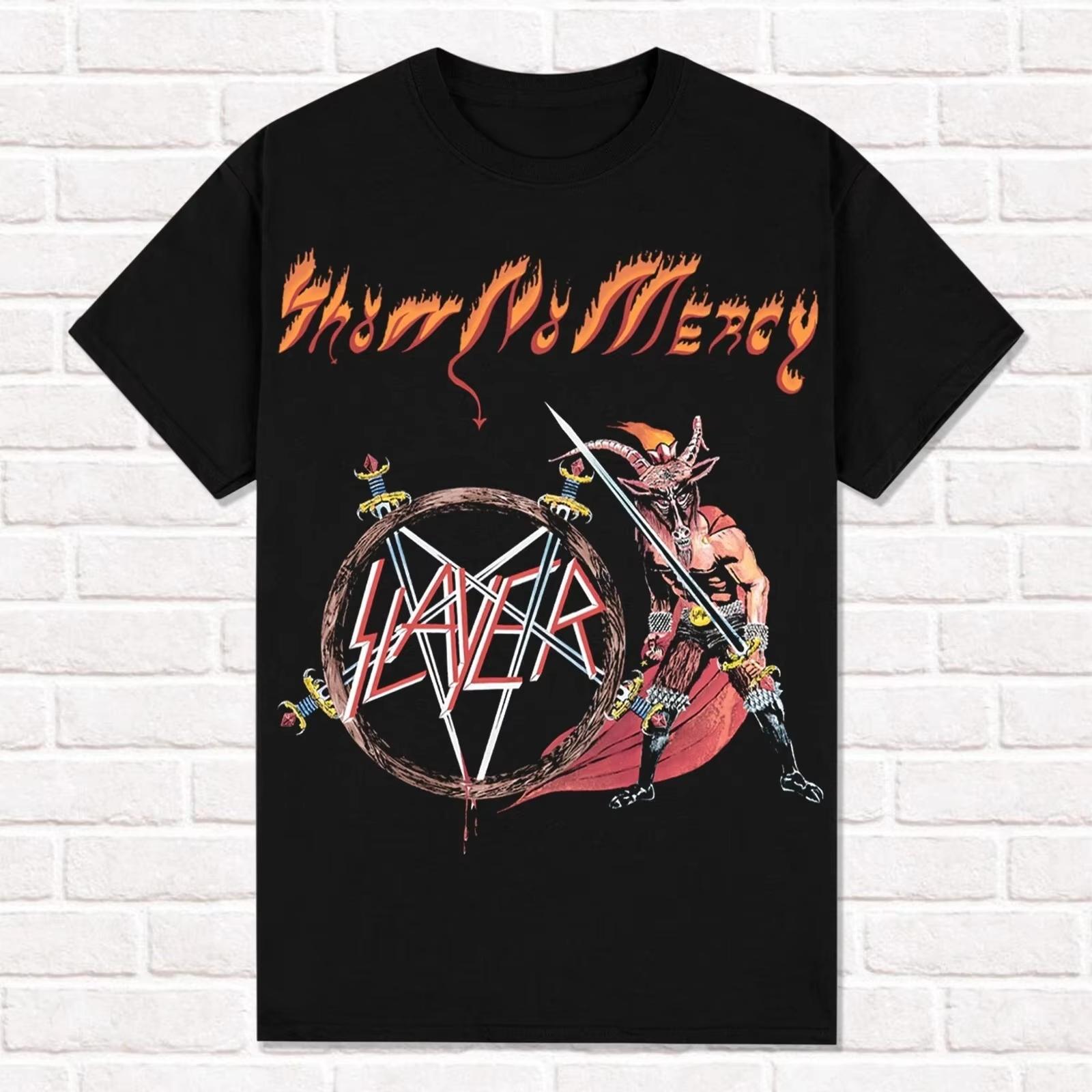 Slayer Черная футболка Show No Mercy 1983 Трэш-метал Хэви-метал Футболка Футболки Топы Унисекс Хлопок Короткий рукав Уличный стиль 4XL
Slayer Черная футболка Show No Mercy 1983 Трэш-метал Хэви-метал Футболка Футболки Топы Унисекс Хлопок Короткий рукав Уличный стиль 4XL