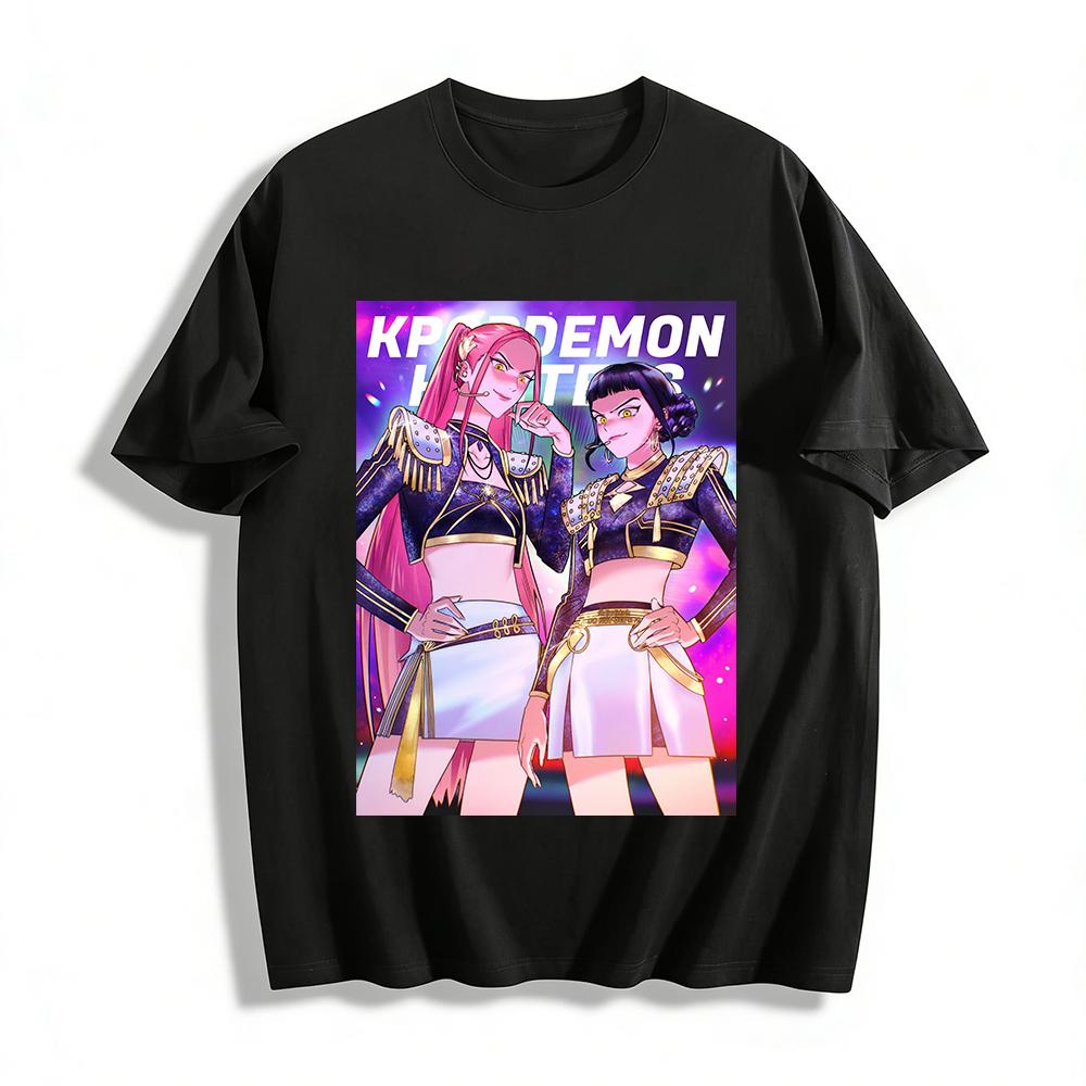 KPOP Demon Hunters Print Crop Top, Trendy Stage Style Long Sleeve Crop Top for K-pop Fans Pure cotton T-shirt XXS
KPOP Demon Hunters Print Crop Top, Trendy Stage Style Long Sleeve Crop Top for K-pop Fans Pure cotton T-shirt XXS