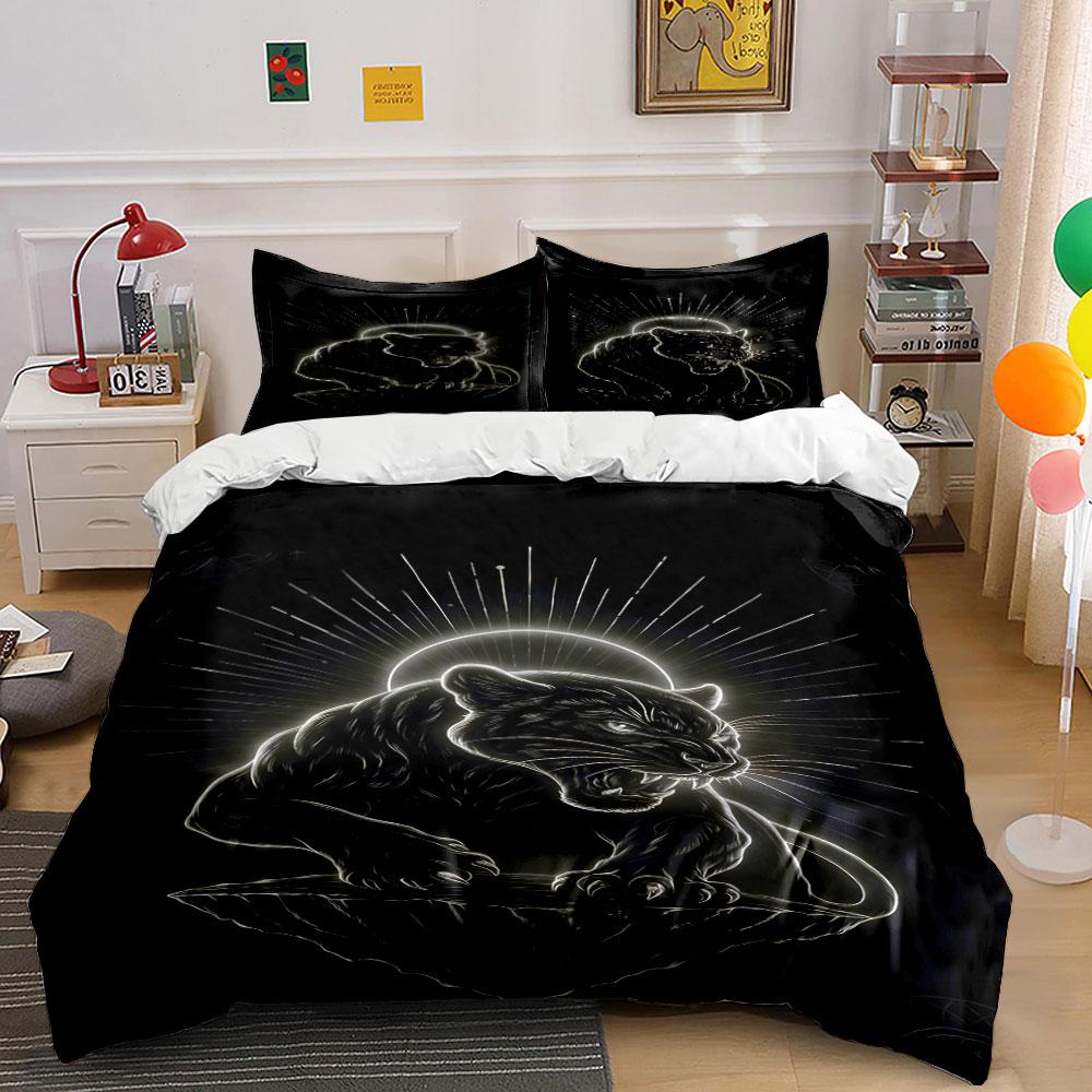 Glowing panther with rays. Bedding sets Duvet cover sets Duvet covers Pillowcases(1 * Duvet Cover 2 * Pillowcases, without duvet insert) 135x200cm
Glowing panther with rays. Bedding sets Duvet cover sets Duvet covers Pillowcases(1 * Duvet Cover 2 * Pillowcases, without duvet insert) 135x200cm