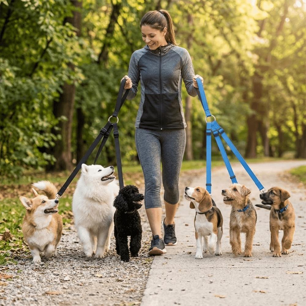 Strong Stitching Three Way Dog Leash Adjustable Length Dog Split Leash Street Strolling синий
Strong Stitching Three Way Dog Leash Adjustable Length Dog Split Leash Street Strolling синий