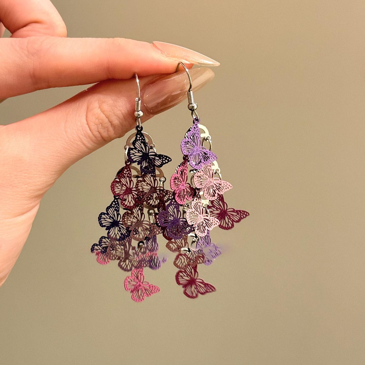 Hollow butterfly fringed ear hook new sweet and elegant fashion temperament earrings light luxury high-end earrings women
Hollow butterfly fringed ear hook new sweet and elegant fashion temperament earrings light luxury high-end earrings women