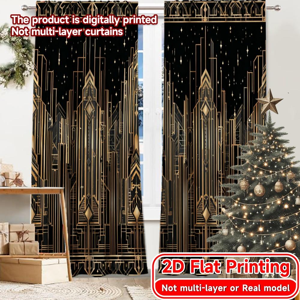 Set Of 2 Modern Flat Printing Gatsby Glamour Print Curtains Fabric Versatile All Bedroom Office Curtain For Sleeping Area Made Polyester Machine W100*H70(CM)-Grommet top&1PCS
Set Of 2 Modern Flat Printing Gatsby Glamour Print Curtains Fabric Versatile All Bedroom Office Curtain For Sleeping Area Made Polyester Machine W100*H70(CM)-Grommet top&1PCS