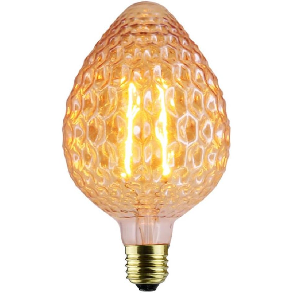 Vintage LED Filament Bulb Dimmable Strawberry 2W LED Light Bulb, E26 Base, Soft Warm White 2700K, 20W Equivalent, 110-120VAC, Dimmable (Pack of 1)
Vintage LED Filament Bulb Dimmable Strawberry 2W LED Light Bulb, E26 Base, Soft Warm White 2700K, 20W Equivalent, 110-120VAC, Dimmable (Pack of 1)