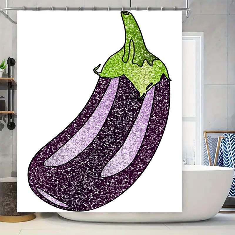 Unique Eggplant Shower Curtain With Purple Glitter: Modern Decorative Bathroom Accessories For Home Decoration (Purple Green) Al W60H190(CM)-1 Pcs
Unique Eggplant Shower Curtain With Purple Glitter: Modern Decorative Bathroom Accessories For Home Decoration (Purple Green) Al W60H190(CM)-1 Pcs