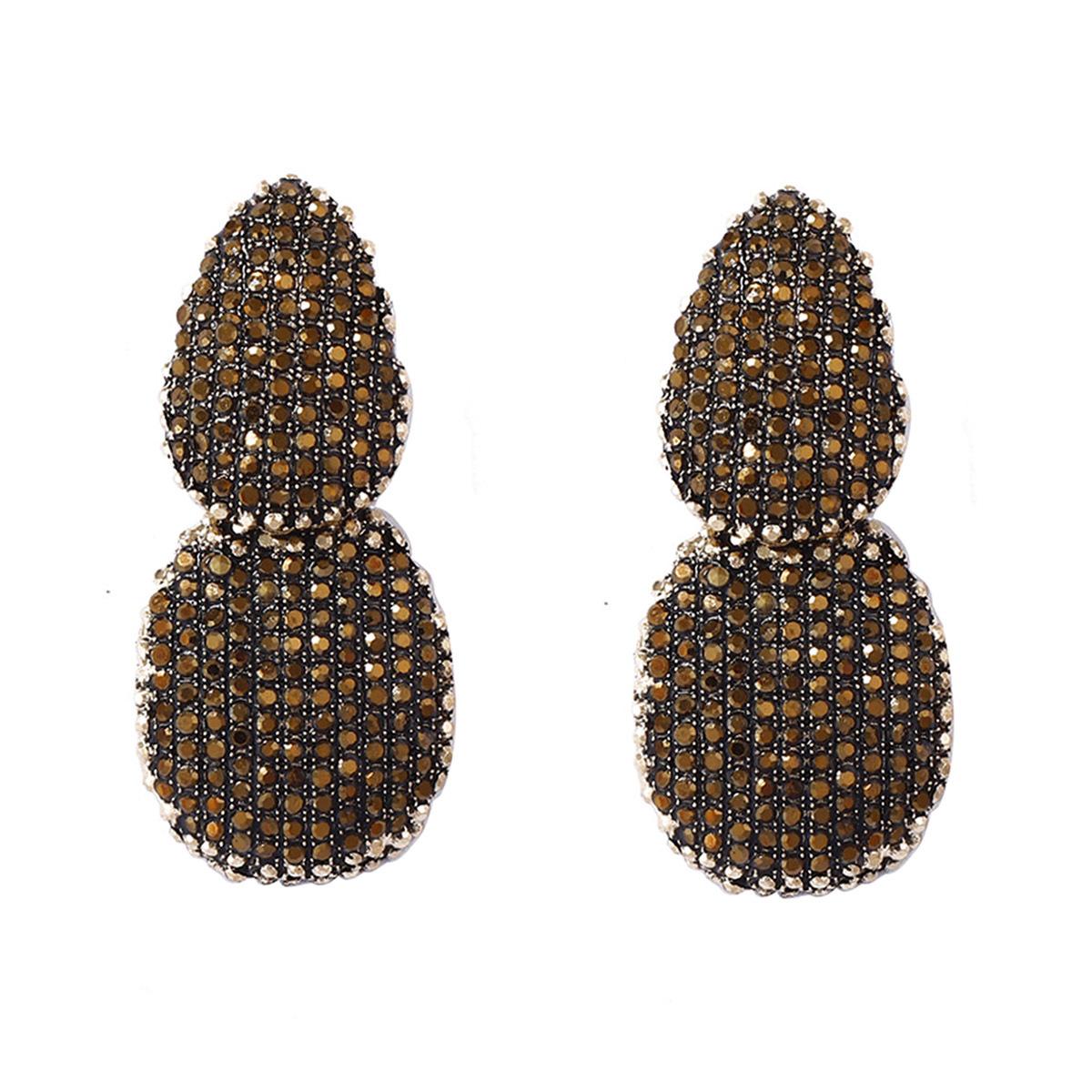 Fashion Metal Rhinestone Oval Dangle Earrings ZAA New Luxury Elegant Earrings Women Party Zircon Accessories золотистий
Fashion Metal Rhinestone Oval Dangle Earrings ZAA New Luxury Elegant Earrings Women Party Zircon Accessories золотистий