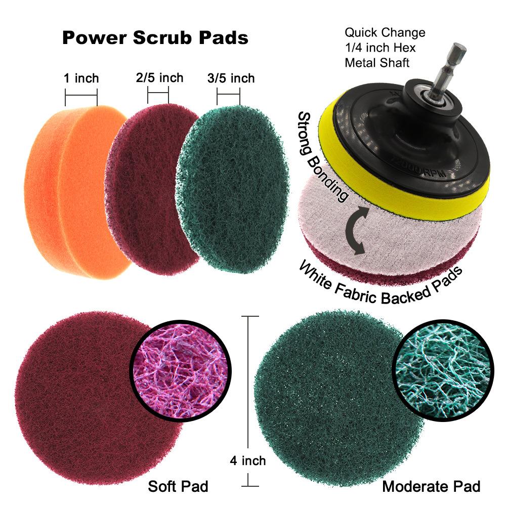 14Pcs HX1908 Electirc Drill Brush Set Scrub Pads and Sponge Cleaner Kit with Drill Bit Extender Type A
14Pcs HX1908 Electirc Drill Brush Set Scrub Pads and Sponge Cleaner Kit with Drill Bit Extender Type A