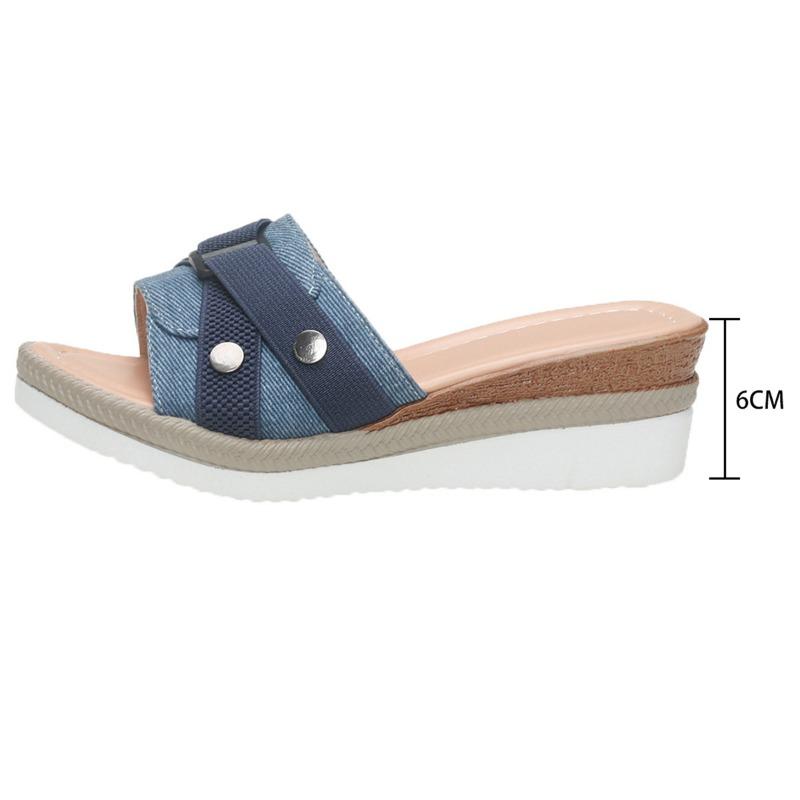 New slope heel slippers women s summer hemp rope bottom large size thick bottom denim cool slippers size 43 36
New slope heel slippers women s summer hemp rope bottom large size thick bottom denim cool slippers size 43 36