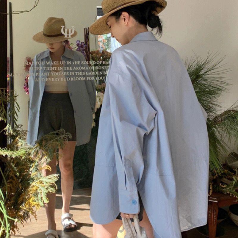 Women s Oversized Korean Hiphop Blue Long-Sleeve Casual Shirt for Spring & Autumn M синій
Women s Oversized Korean Hiphop Blue Long-Sleeve Casual Shirt for Spring & Autumn M синій