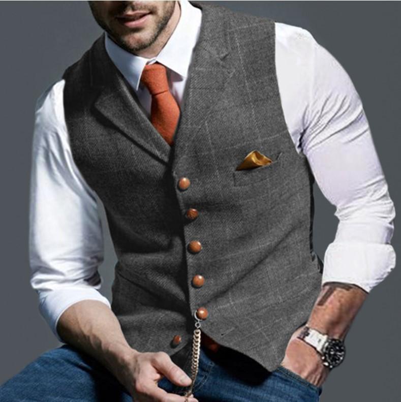 2023 Spring and Autumn European & American Men s Slim Casual Plaid Jacket Vest L
2023 Spring and Autumn European & American Men s Slim Casual Plaid Jacket Vest L