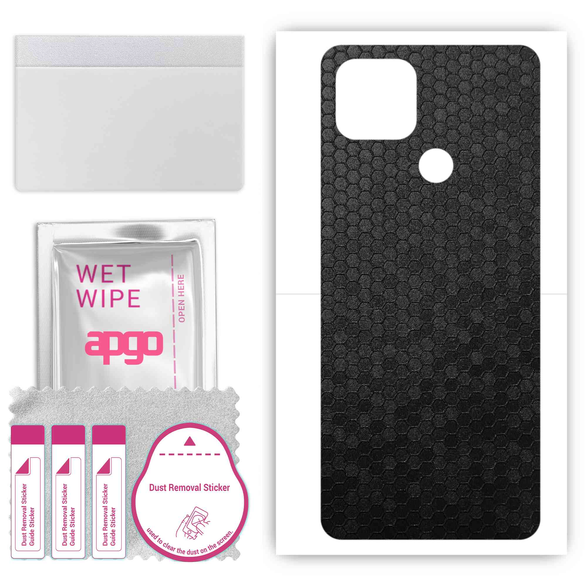 apgo Protective Skin Sticker for the back compatible with Oppo A35, Wrap Film, Foil, Vinyl - Pattern Black Honeycomb
apgo Protective Skin Sticker for the back compatible with Oppo A35, Wrap Film, Foil, Vinyl - Pattern Black Honeycomb