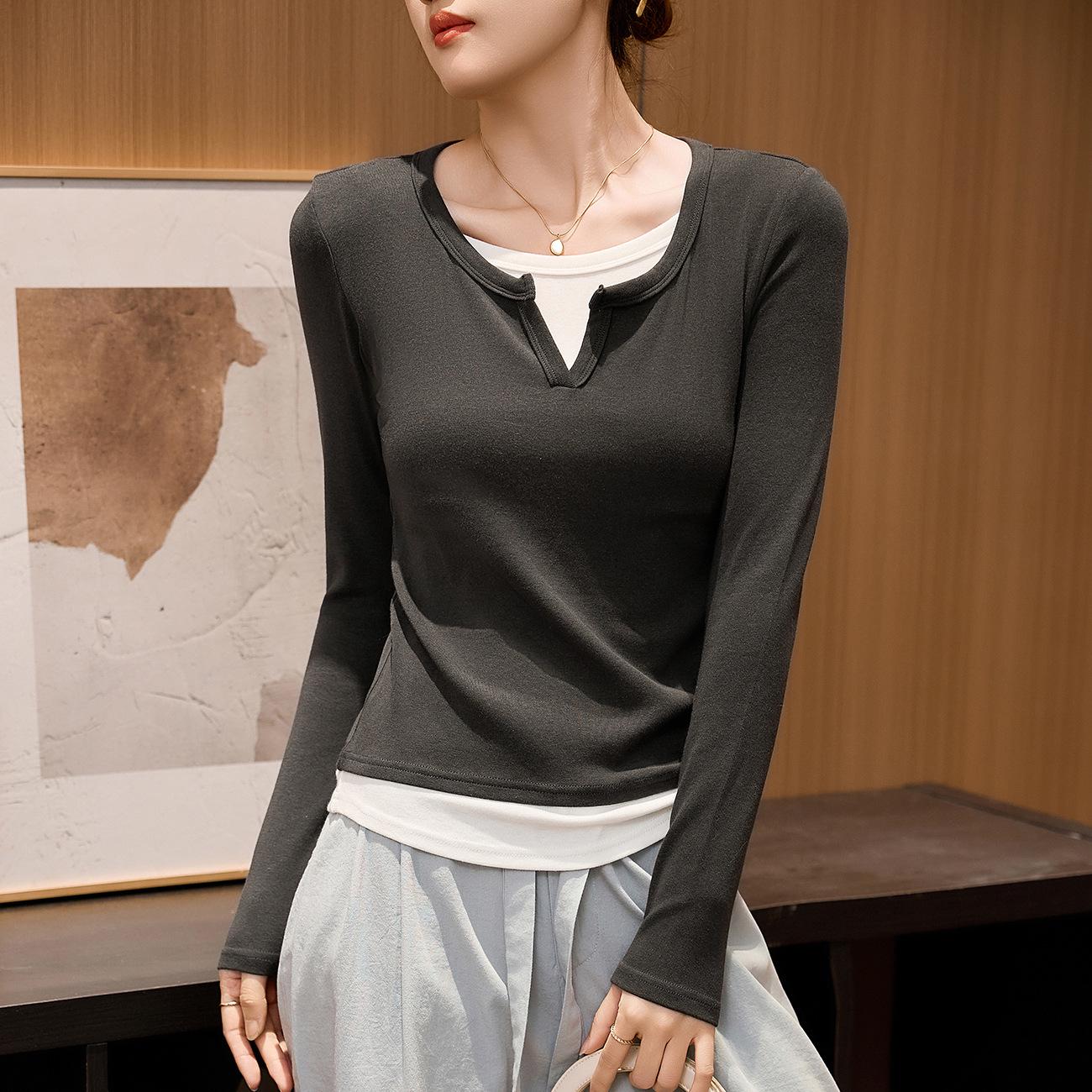 Blended Modal Cotton Soft Color Block Two-Piece Women s Long Sleeve T-Shirt - Spring 2025 Small
Blended Modal Cotton Soft Color Block Two-Piece Women s Long Sleeve T-Shirt - Spring 2025 Small