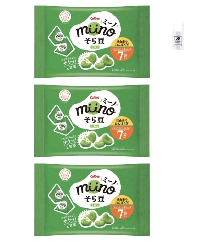purchase 3 bag miino Calbee triangular pack of fava bean salt flavor x 7 pieces per Comes with original bag closure sticker Bulk set (Mino) (7g bag)
purchase 3 bag miino Calbee triangular pack of fava bean salt flavor x 7 pieces per Comes with original bag closure sticker Bulk set (Mino) (7g bag)