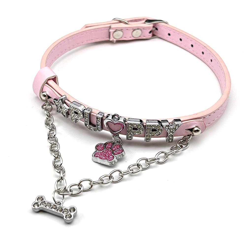 Rhinestones Harajuku Puppy Collar Sexy Bone Dog Cat Paw Pendant Chocker Necklace Cosplay Pu Leather Chain Jewelry Gift
Rhinestones Harajuku Puppy Collar Sexy Bone Dog Cat Paw Pendant Chocker Necklace Cosplay Pu Leather Chain Jewelry Gift