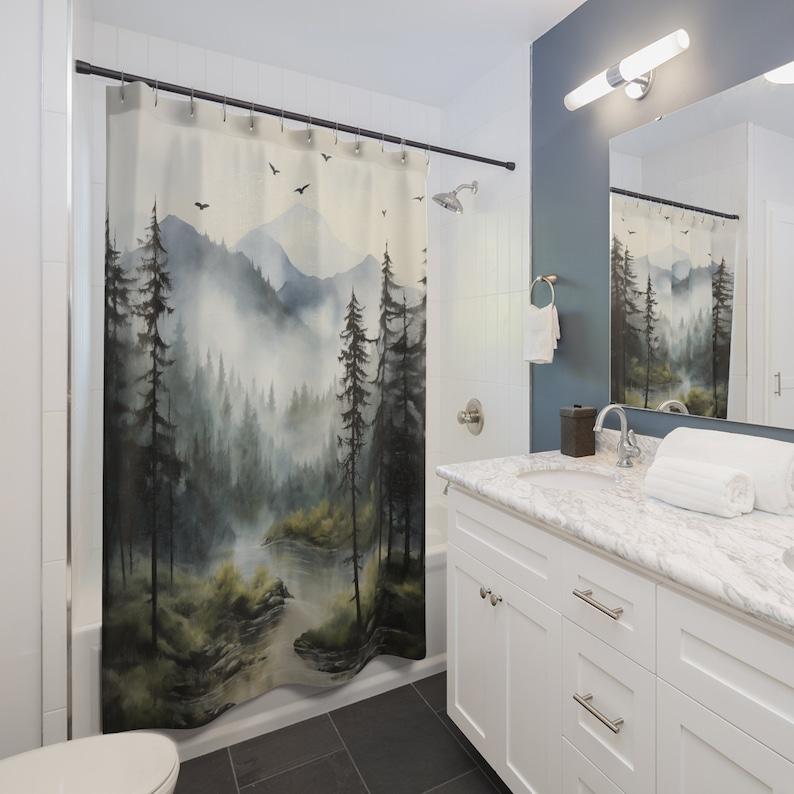 Foggy Mountain Shower Curtain – Misty Forest Woodland Design, Gift For New Homeowners Or Bathroom Redecoration W60H190(CM)-1 Pcs
Foggy Mountain Shower Curtain – Misty Forest Woodland Design, Gift For New Homeowners Or Bathroom Redecoration W60H190(CM)-1 Pcs