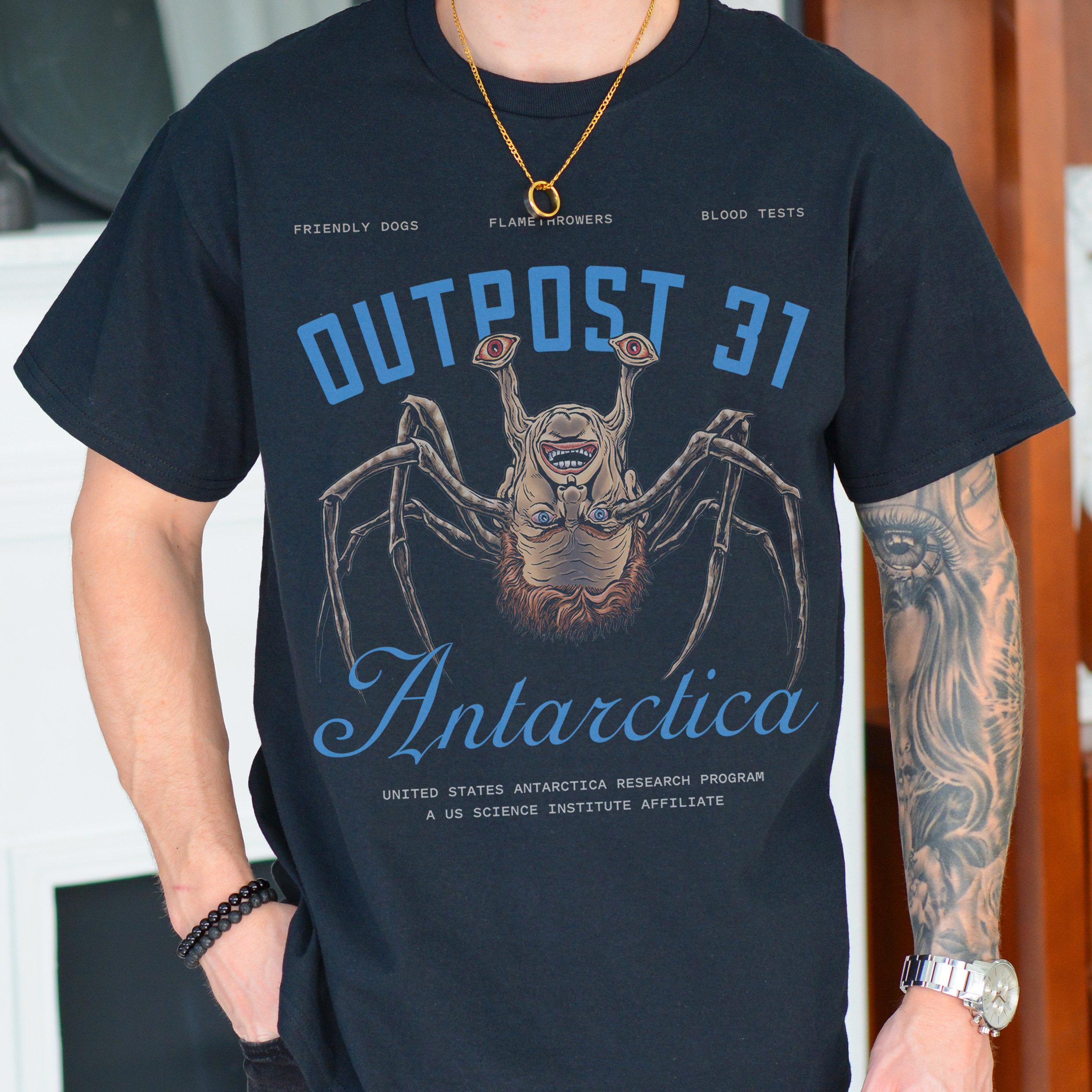 Retro 80s Horror Movie Tshirt Outpost 31 Monster Pattern Tshirt for Unisex and Womens Casual Daily Wear 4XL
Retro 80s Horror Movie Tshirt Outpost 31 Monster Pattern Tshirt for Unisex and Womens Casual Daily Wear 4XL