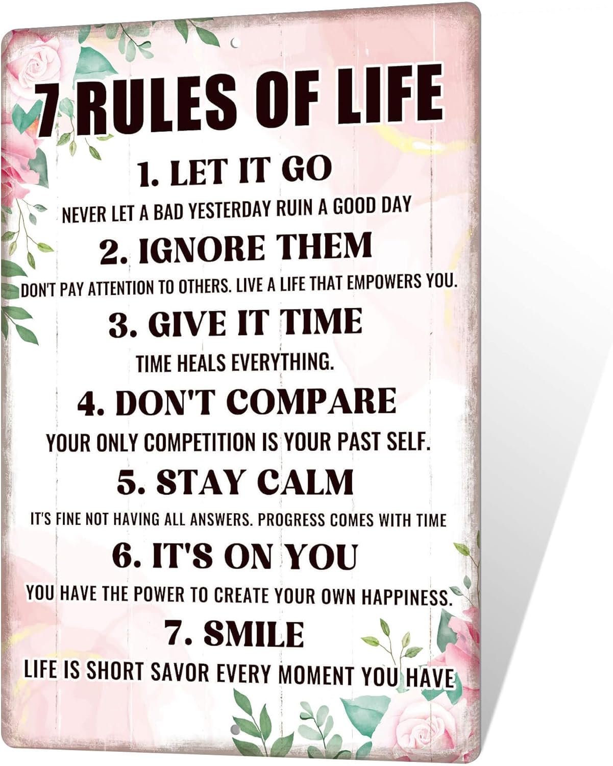 Putuo Decor Inspirational Wall Decor 7 Rules Of Life Metal Tin Sign Motivational Quotes Wall Decor Inspirational Posters for 20x30cm(7.8x11.8inch)
Putuo Decor Inspirational Wall Decor 7 Rules Of Life Metal Tin Sign Motivational Quotes Wall Decor Inspirational Posters for 20x30cm(7.8x11.8inch)