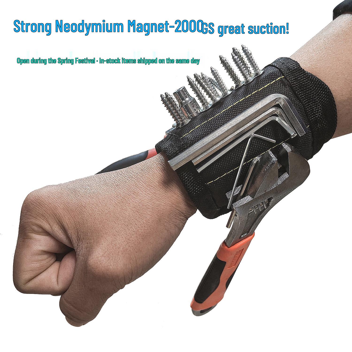 High Strength Magnetic Wrist Tool for Electricians - 2300GS Magnetic Wristband Gem Blue*3 rows*6 magnets
High Strength Magnetic Wrist Tool for Electricians - 2300GS Magnetic Wristband Gem Blue*3 rows*6 magnets
