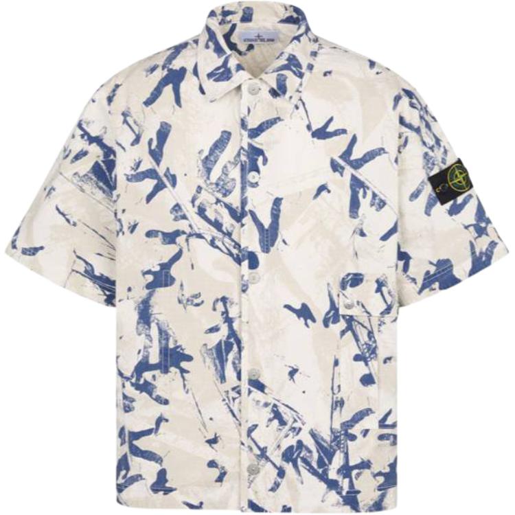 Stone Island Camouflage Single-Breasted Short Sleeve Shirt Men shirts Blue K1S1511000-12S00E1-V009A M
Stone Island Camouflage Single-Breasted Short Sleeve Shirt Men shirts Blue K1S1511000-12S00E1-V009A M