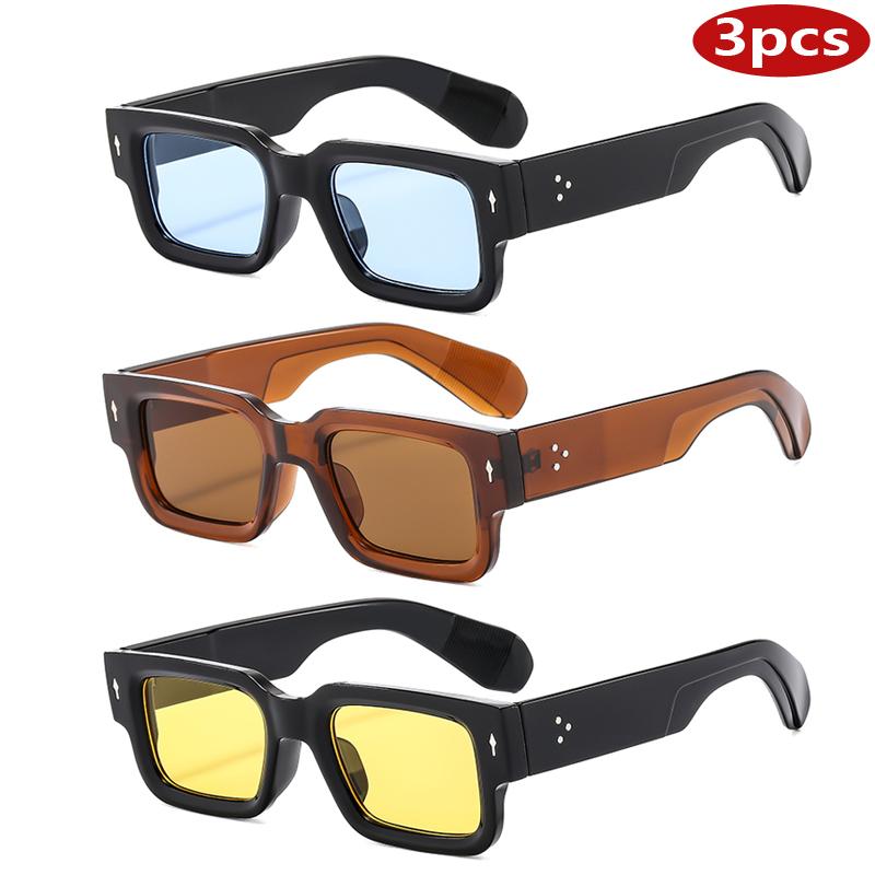 3pcs Fashion Y2K Small Frame Square Sunglasses Women Vintage Rivet Sun Glasses Men Shades Retro High Quality Eyewear UV400
3pcs Fashion Y2K Small Frame Square Sunglasses Women Vintage Rivet Sun Glasses Men Shades Retro High Quality Eyewear UV400