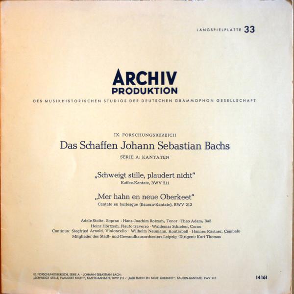 LP Record JOHANN SEBASTIAN BACH ADELE STOLT Dirigent Kurt Thomas schweigt St 14161 ARCHIV PRODUKT 1960 Germany Classical Used
LP Record JOHANN SEBASTIAN BACH ADELE STOLT Dirigent Kurt Thomas schweigt St 14161 ARCHIV PRODUKT 1960 Germany Classical Used