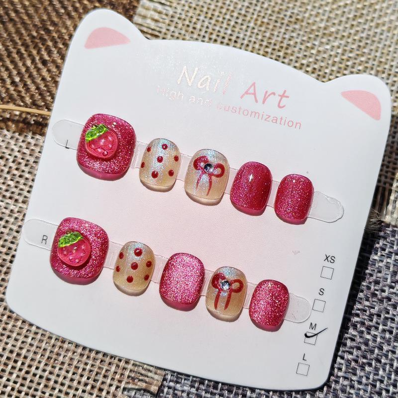 Чарівні накладні нігті «Полуничний котяче око» для дітей: Ручні Мультяшні Наклейки для Манікюру для Дівчат Віком 3-12 Років. S (3-4 Years Old)
Чарівні накладні нігті «Полуничний котяче око» для дітей: Ручні Мультяшні Наклейки для Манікюру для Дівчат Віком 3-12 Років. S (3-4 Years Old)