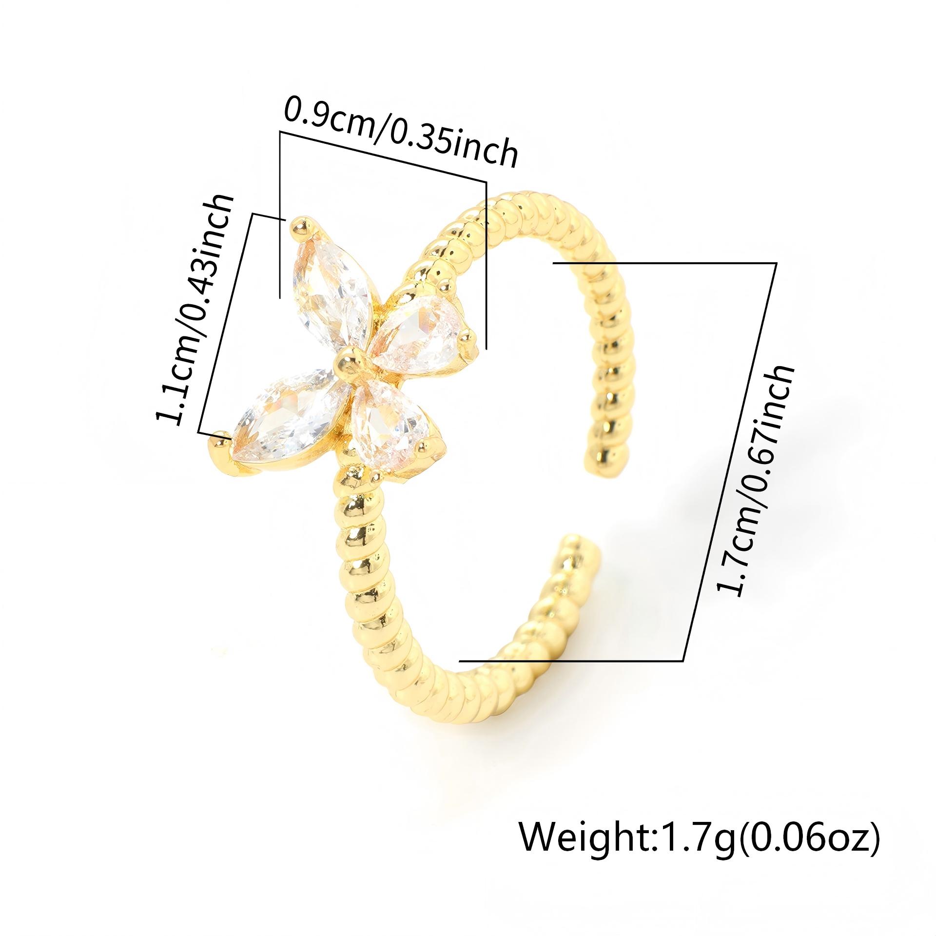 Butterfly Open Ring Adjustable Twist Texture with Green Pink White Zircon Butterfly Nature-inspired Jewelry for Her Gift
Butterfly Open Ring Adjustable Twist Texture with Green Pink White Zircon Butterfly Nature-inspired Jewelry for Her Gift