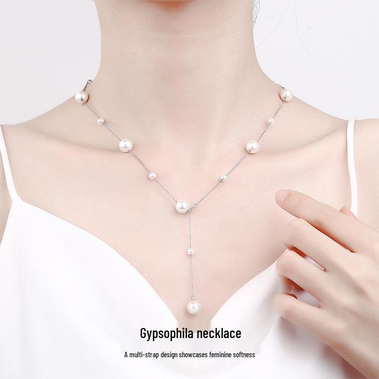 Full Sky Star Bead Necklace - Pure Silver, High-End, Versatile Pendant for V-Neck Summer Fashion B683-White Gold Necklace
Full Sky Star Bead Necklace - Pure Silver, High-End, Versatile Pendant for V-Neck Summer Fashion B683-White Gold Necklace