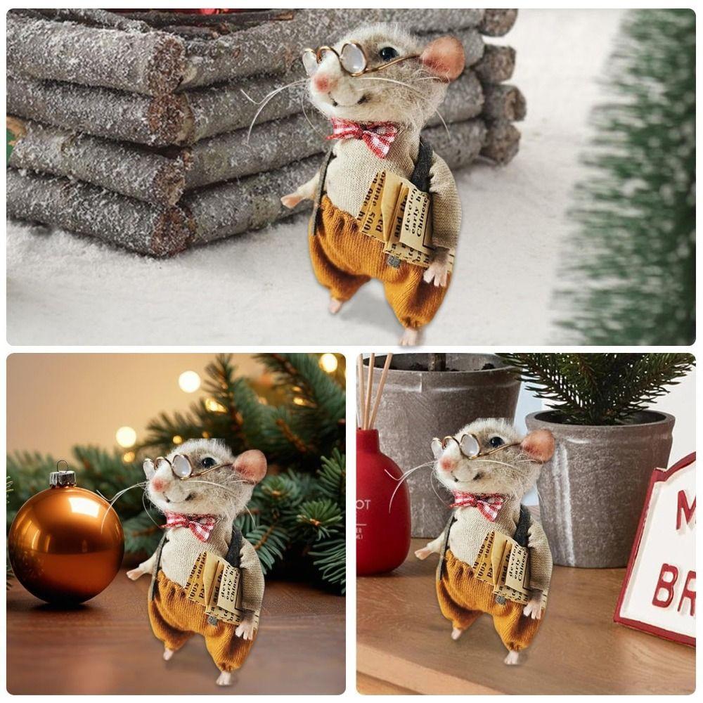 Mouse Doll Cute Needle Felted Mouse Craft Decorations Christmas Felt Mice Ornaments for New Year D-Material Package
Mouse Doll Cute Needle Felted Mouse Craft Decorations Christmas Felt Mice Ornaments for New Year D-Material Package