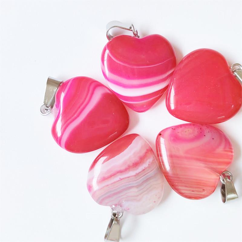 Ожерелье с подвеской в форме сердца из натурального агата - 20 мм кристаллический камень
Ожерелье с подвеской в форме сердца из натурального агата - 20 мм кристаллический камень