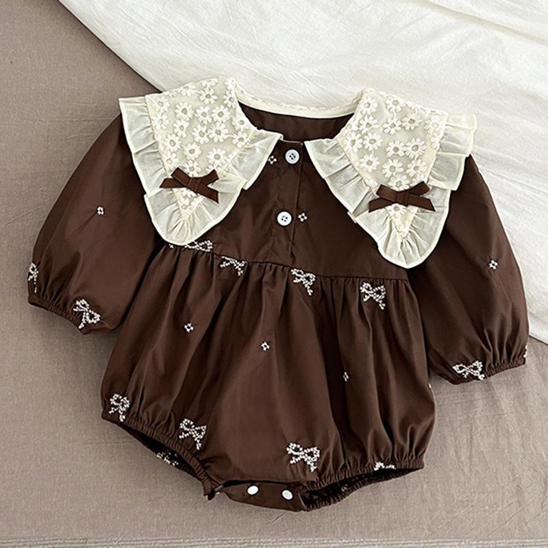 Korean Style Baby Crawling Romper with Embroidered Collar - Long Sleeve, Cute Full Coverage for Spring/Autumn. 66cm
Korean Style Baby Crawling Romper with Embroidered Collar - Long Sleeve, Cute Full Coverage for Spring/Autumn. 66cm