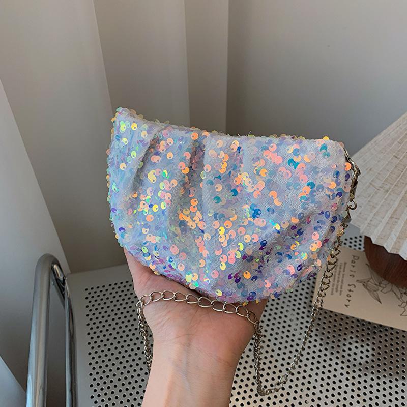 Sequin fashion chain small bag women s pleated women s bag 2025 spring new versatile ins dumpling bag women срібний
Sequin fashion chain small bag women s pleated women s bag 2025 spring new versatile ins dumpling bag women срібний