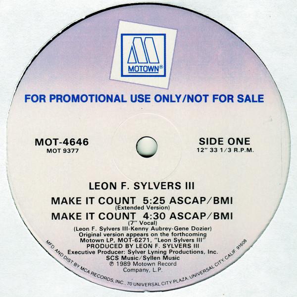 12inch Record LEON SYLVERS - Make It Count MOT4646 Motown 1989 US Dance & Electronica Used
12inch Record LEON SYLVERS - Make It Count MOT4646 Motown 1989 US Dance & Electronica Used