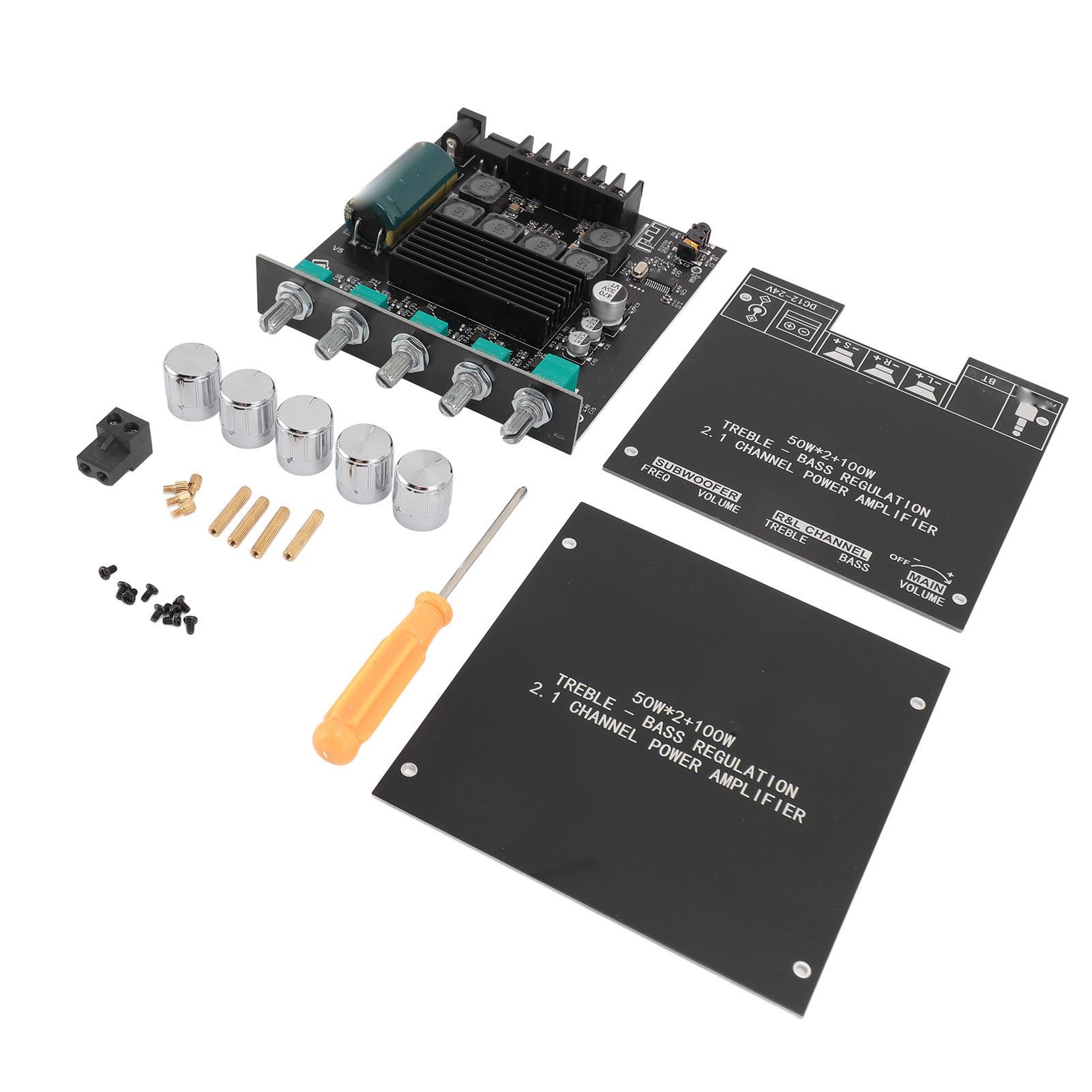 Плата підсилювача Bluetooth 5.0 Професійний 2.1-канальний 50 Вт x 2 100 Вт TPA3116D2 Hi-Fi плата підсилювача
Плата підсилювача Bluetooth 5.0 Професійний 2.1-канальний 50 Вт x 2 100 Вт TPA3116D2 Hi-Fi плата підсилювача