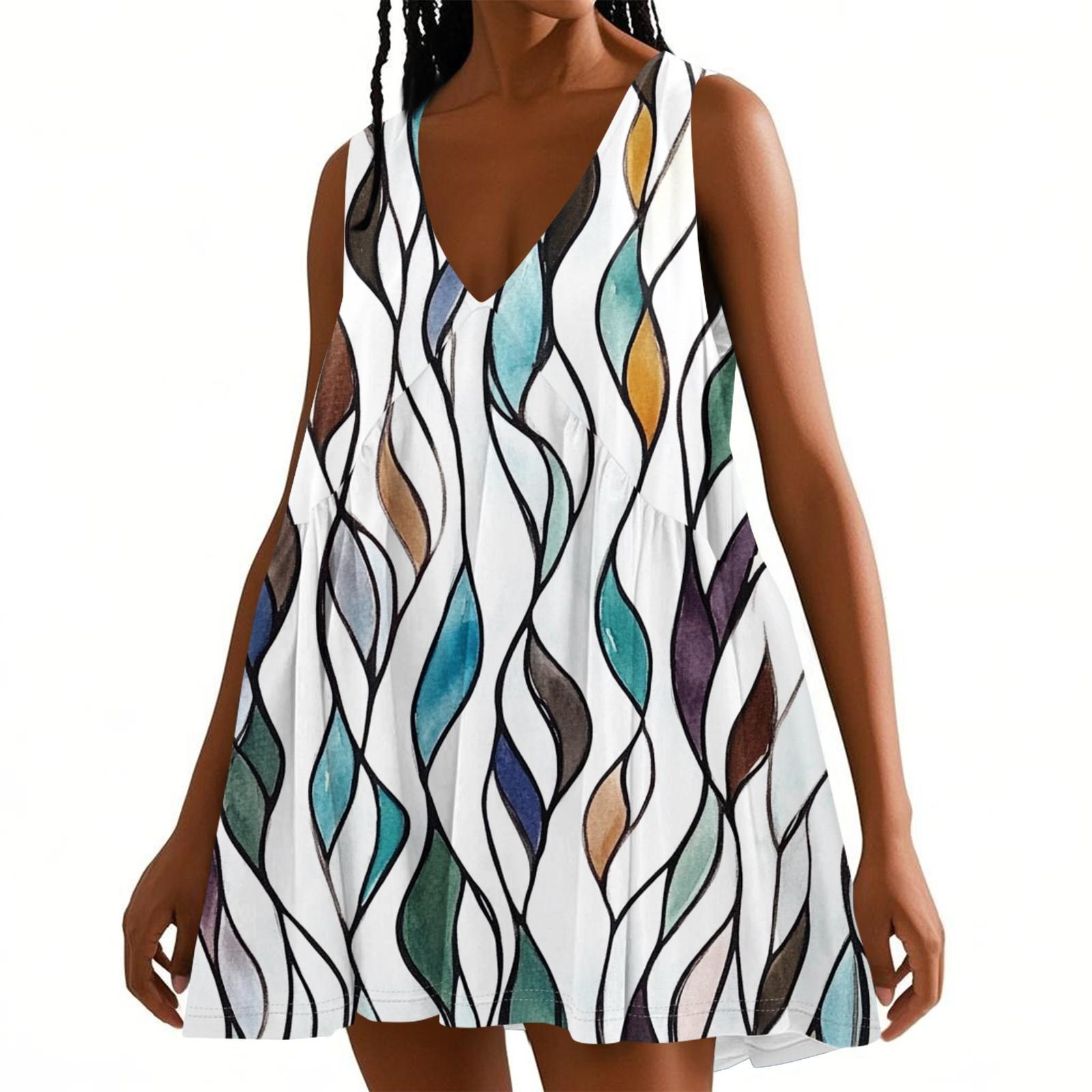 Женское весенне-летнее повседневное платье без рукавов с V-образным вырезом и цветочным принтом XL белый
Женское весенне-летнее повседневное платье без рукавов с V-образным вырезом и цветочным принтом XL белый