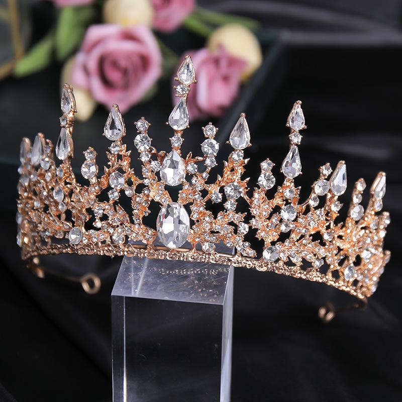 Luxury Rhinestone Baroque Crown Headpiece for Brides – European & American Style
Luxury Rhinestone Baroque Crown Headpiece for Brides – European & American Style