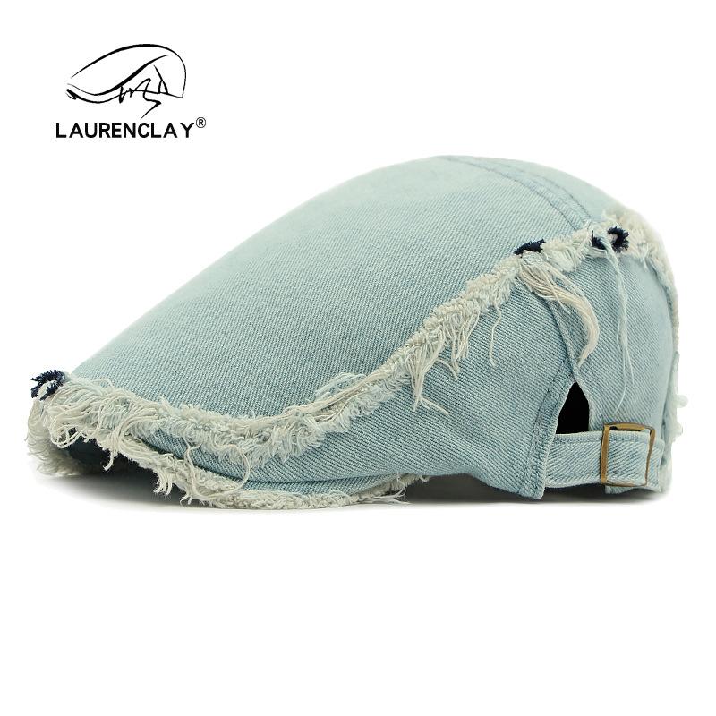 Personalized design Rough edge washed denim beret female British retro forward hat showing face small cap tide Adjustable світло-синій колір
Personalized design Rough edge washed denim beret female British retro forward hat showing face small cap tide Adjustable світло-синій колір