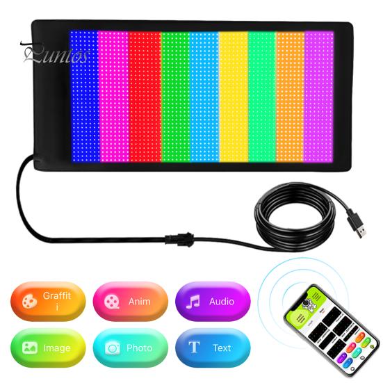 Светодиодный знак с прокруткой, программируемый гибкий светодиодный знак для бизнеса, Bluetooth-совместимое приложение, сделай сам, анимация, текст, граффити, цифровой знак B 
Светодиодный знак с прокруткой, программируемый гибкий светодиодный знак для бизнеса, Bluetooth-совместимое приложение, сделай сам, анимация, текст, граффити, цифровой знак B