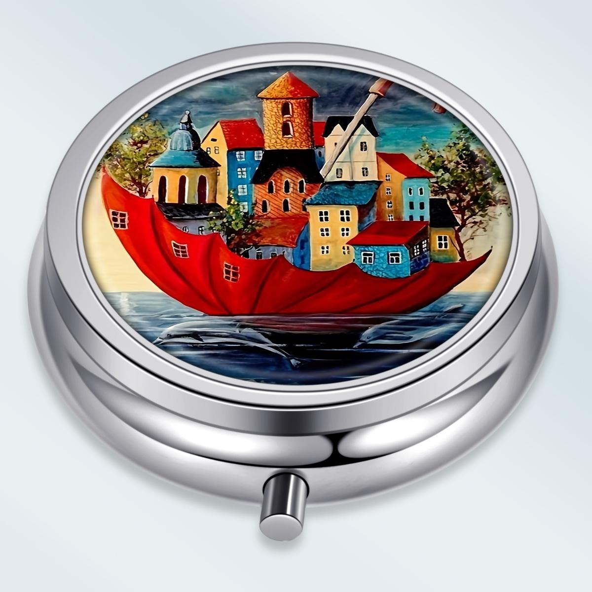 Portable Pill Box with 3 Compartments, Mini Metal Medicine Organizer Case, Cute Printed Pill Container for Vitamins, Pills, Jewelry, Travel, Daily Use
Portable Pill Box with 3 Compartments, Mini Metal Medicine Organizer Case, Cute Printed Pill Container for Vitamins, Pills, Jewelry, Travel, Daily Use