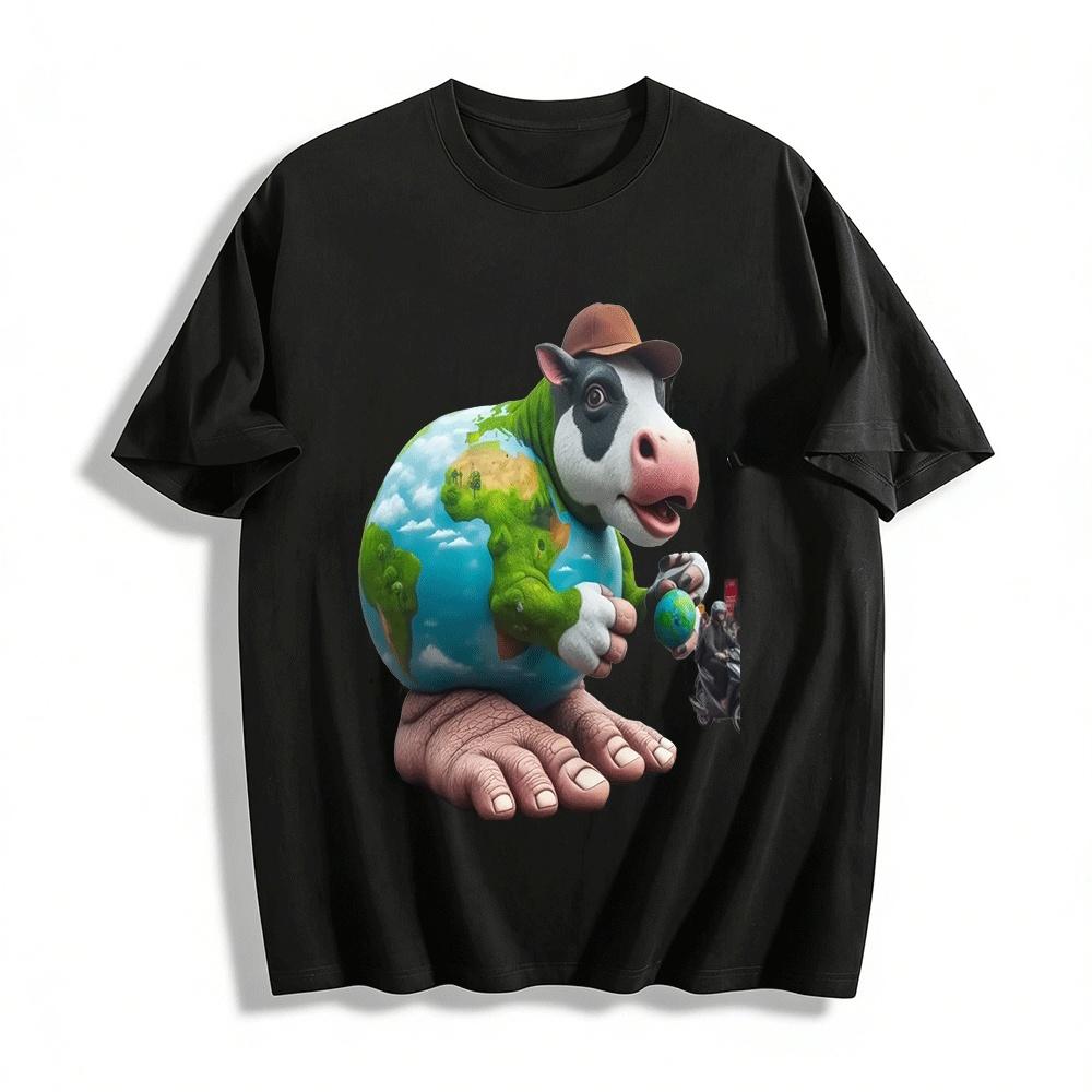 Funny Earth Cow Graphic Print Casual Top Pure cotton T-shirt XXS
Funny Earth Cow Graphic Print Casual Top Pure cotton T-shirt XXS